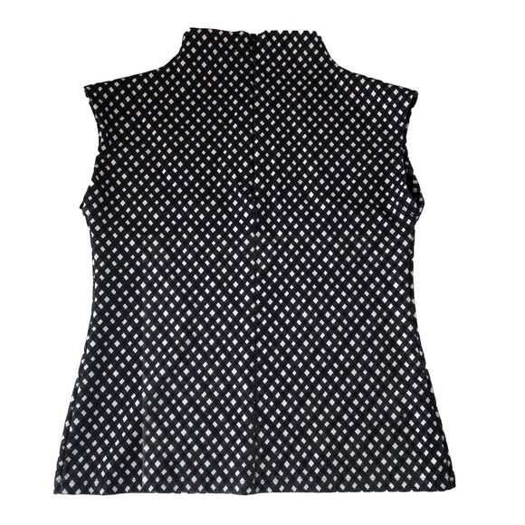 Ann Taylor Women’s Mock Neck Box Tank Top Diamond Design Size Small - Picture 2 of 11